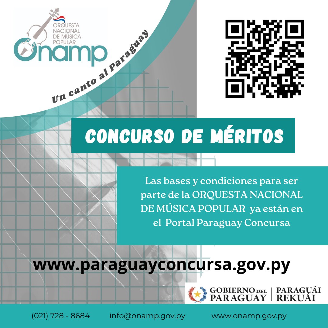 Invitamos a todos los músicos del país a informarse sobre las bases y condiciones para ser parte de la primera Orquesta Nacional de Música Popular de nuestro país.