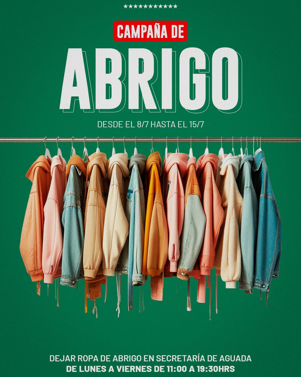 🧣 En este invierno, 𝐚𝐲𝐮𝐝𝐚𝐧𝐨𝐬 𝐚 𝐚𝐲𝐮𝐝𝐚𝐫 a quienes más lo necesitan.

Recolectamos ropa de abrigo para donar a los hogares del barrio.

🗣 Pasá la voz.