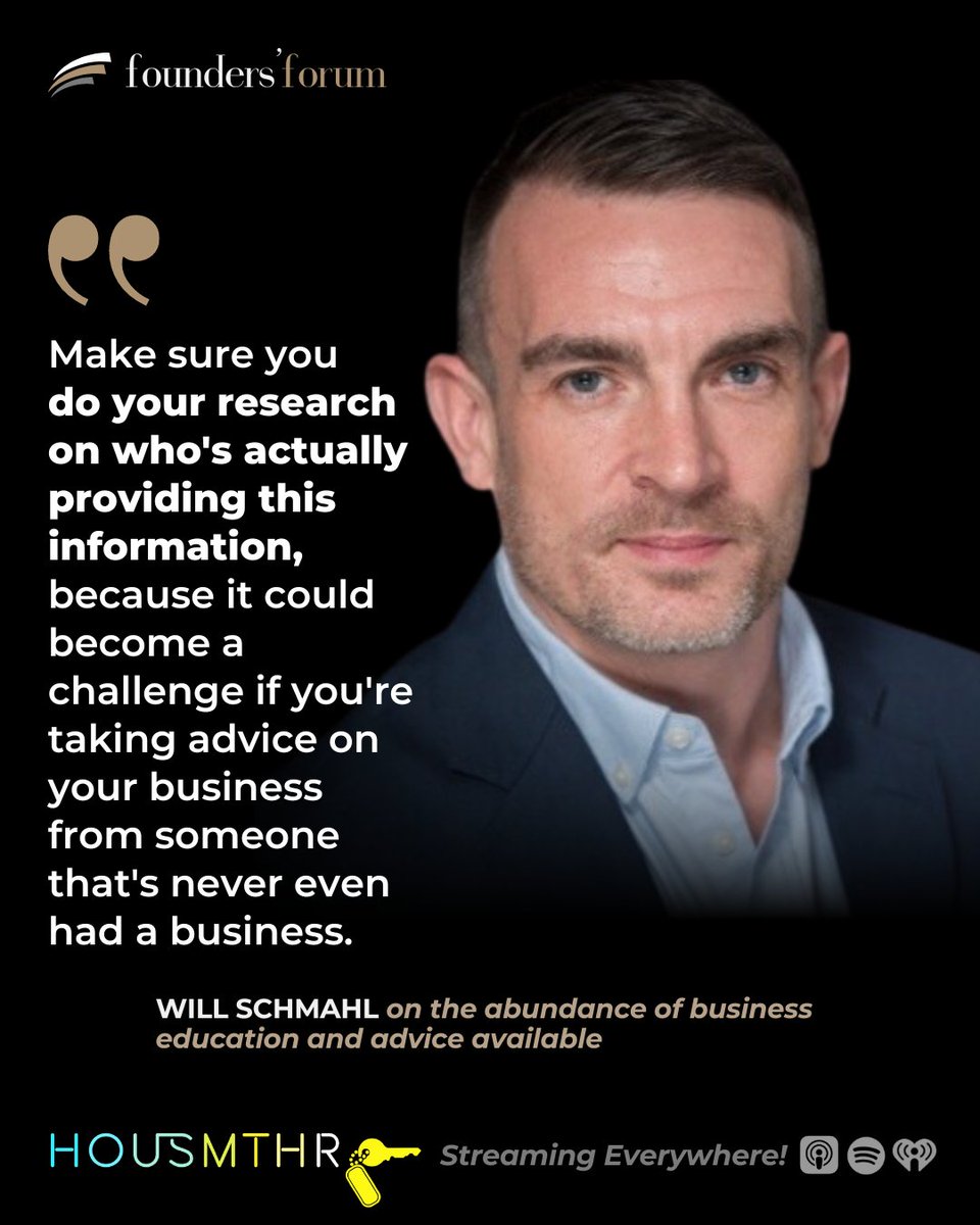 Getting the right guidance as an entrepreneur is crucial, but it's not always easy to find. 🔍️

Will Schmahl of <a href="/HousMthr/">HousMthr</a> highlights a significant challenge many entrepreneurs face: sifting through the plethora of opinions and advice available. 

l8r.it/HojA