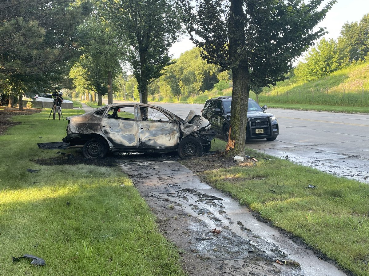 BREAKING: First looks at the vehicle involved in an early morning crash near 60th and Calument. Milwaukee Police are currently on the scene. The Milwaukee County Medical Examiner was not called to the scene. We are working to learn details about what led up to the crash. <a href="/tmj4/">TMJ4 News</a>