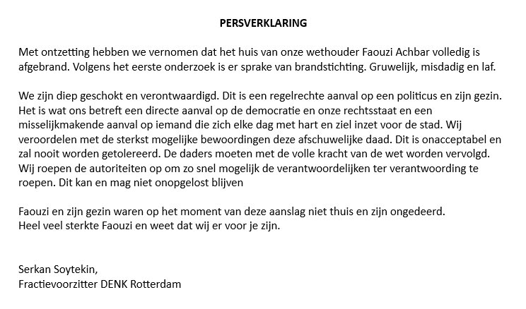 Heel veel sterkte Faouzi en weet dat wij er voor je zijn.