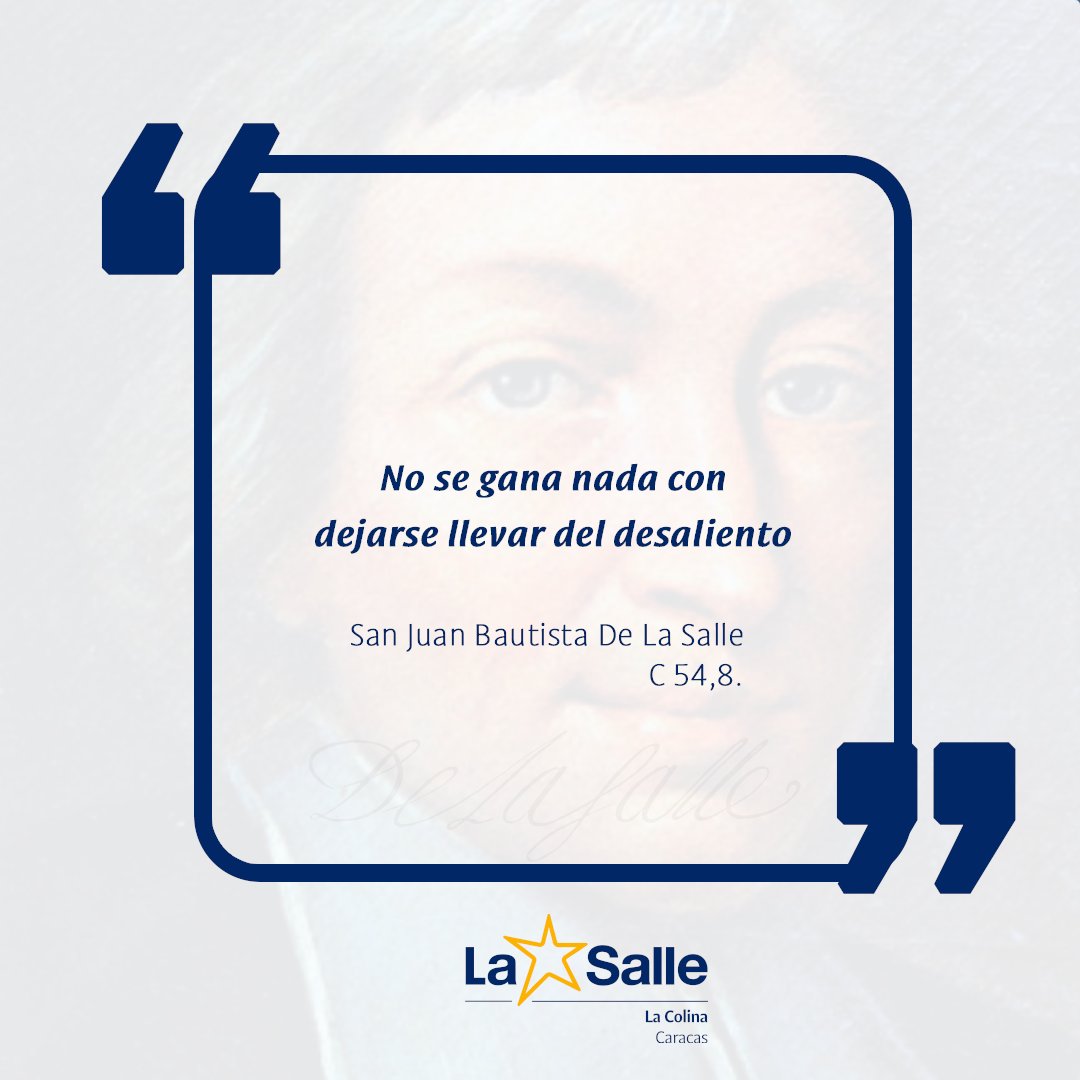 💫 Que la luz y la inspiración de Dios y San Juan Bautista De La Salle nos acompañen en cada paso que demos esta semana.

🤗 ¡Feliz lunes Familia!

#LaSalleLaColina <a href="/SalleVenezuela/">La Salle - Venezuela 🇻🇪</a>