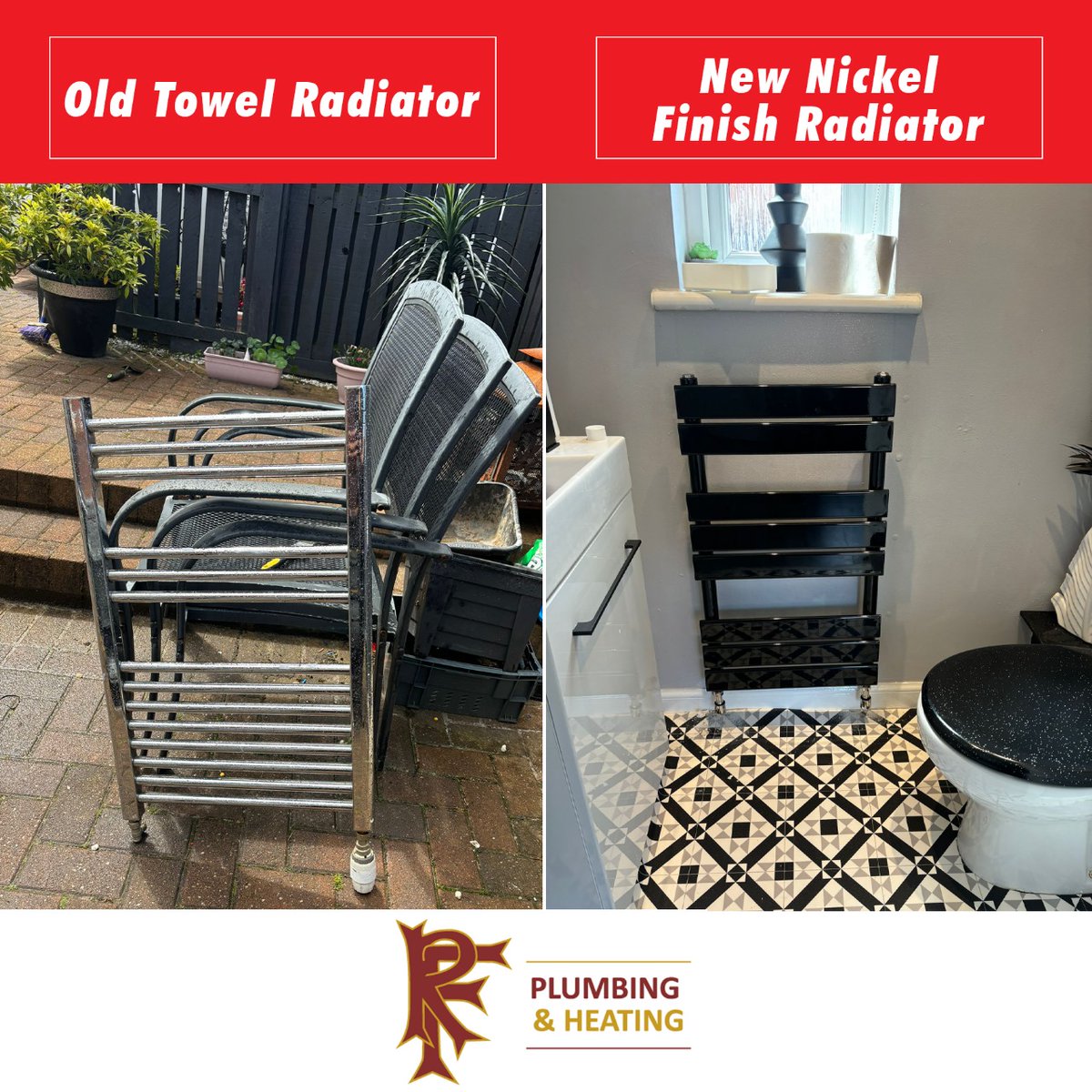 RFPlumbing902's tweet image. Before : Just taken the old towel radiator off
After : Installed new nickel finish radiator instead
For More Info Visit Website : rfplumbingandheating.uk
Call : +44 7934557446
#Radiatorinstallation #Radiatorfitting #Radiatorreplacement #Radiatorupgrade #Heatingsysteminstallation