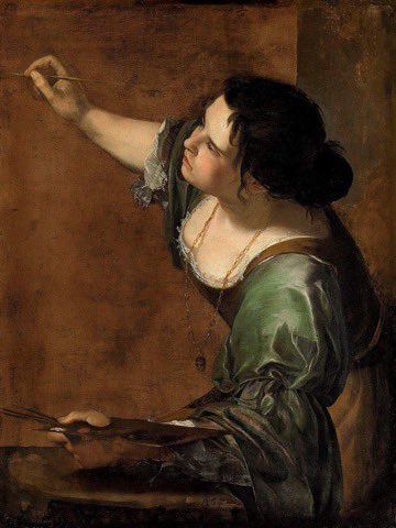 In 1638, Artemisia Gentileschi paints herself as the allegorical figure of Pictura. Bold! But justified. Today is her day.