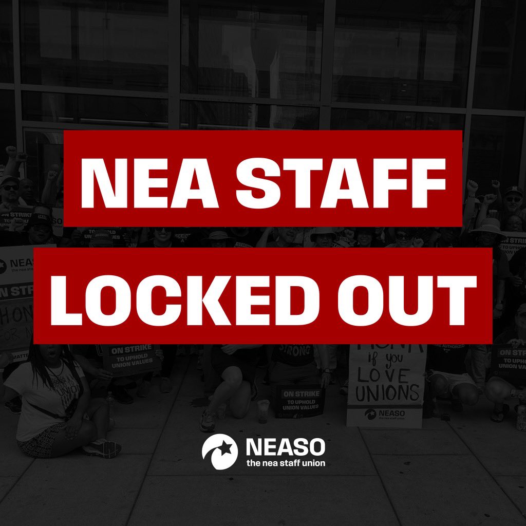 Today we were supposed to return to work after the conclusion of our 3-day Unfair Labor Practice strike. We were looking forward to getting back to our jobs and to supporting NEA members.