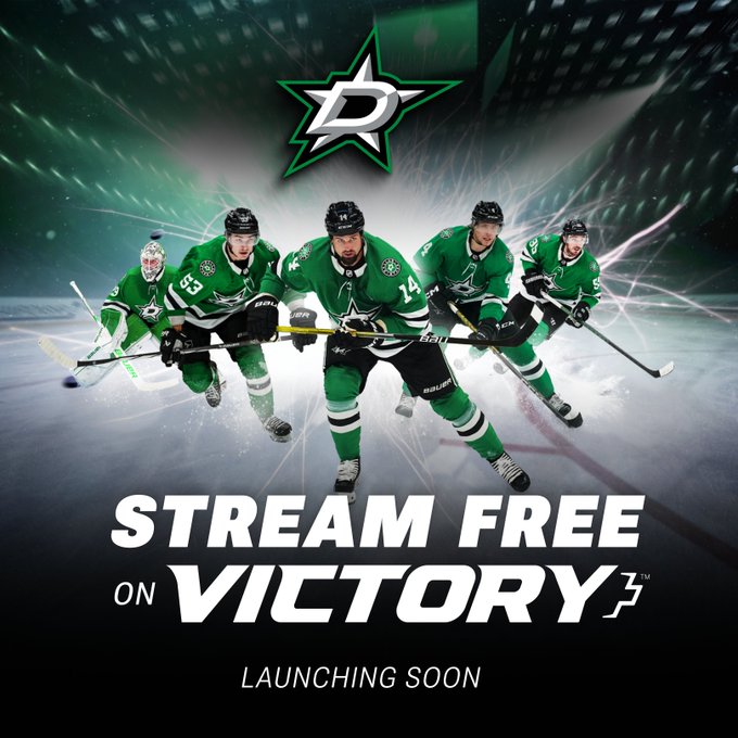Graphic with Jake Oettinger, Wyatt Johnston, Jamie Benn, Miro Heiskanen, and Matt Duchene

STREAM FREE ON VICTORY PLUS LAUNCHING SOON