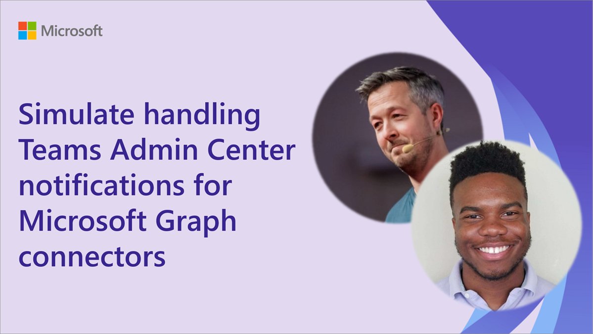 Microsoft365Dev's tweet image. 💡 Ever needed to simulate handling Teams Admin Center notifications for Microsoft Graph connectors?
Majesty Uwagerikpe and @waldekm got you covered with Dev Proxy!
📺 Watch now → msft.it/6019lHx41
#MicrosoftGraph #Microsoft365Dev #DevProxy