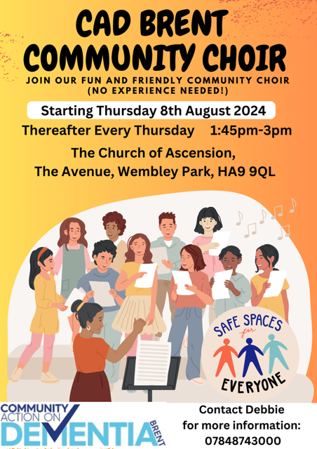 CADBrent's tweet photo. We are proud to be launching our CAD Brent community choir at the Church of Ascension - all welcome! @CNWLNHS @Brent_Council #singingformemory #carer #dementia #Brent https://t.co/7u2M5UNKsT