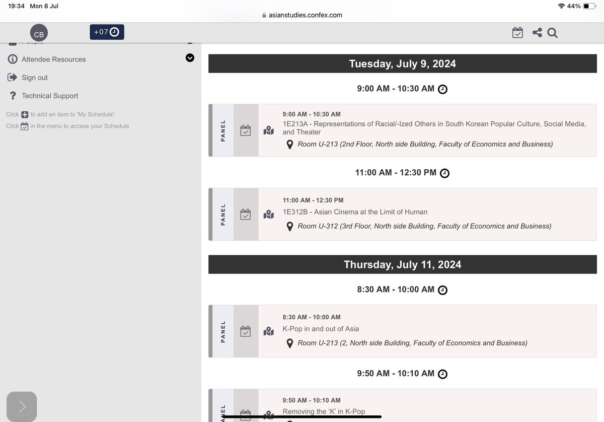 ColetteBalmain's tweet photo. I am trying to plan out which panels to attend over the next three days #AASinAsia and it is really difficult to choose especially when your research is interdisciplinary and ranges across East and South East Asia. Asian Cinema and the Limit of the Human was an easy choice but so many panels on at the same time that it makes it difficult to choose which other ones to go to in the afternoon. Decision, decisions @AASAsianStudies