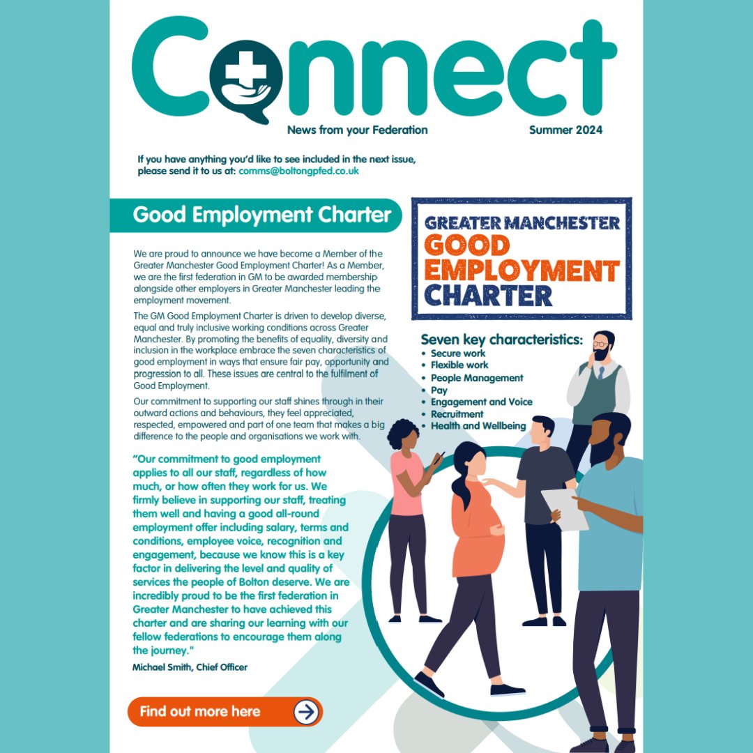 In case you missed it the summer edition of our newsletter, Bolton Connect, is now available to read here bit.ly/BoltonConnectS…

Catch up on what the Federation and partners have been up to in Bolton and Greater Manchester.