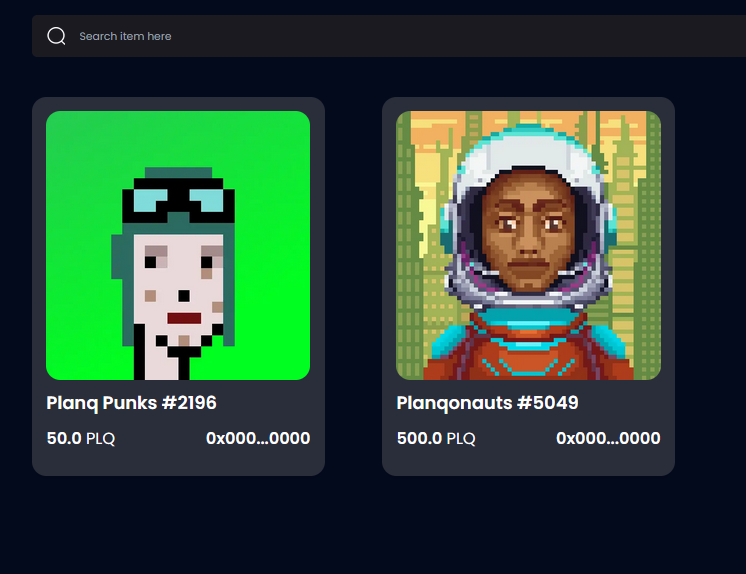 NFT Marketplace on Planq is LIVE 🟢

<a href="/Miniutopiatoken/">Mini Utopia</a> has launched on Planq main net. 

You can trade the following collections:

🛸Planqonauts
🕵️‍♂️Planq Punks

🌐nft-planq.miniutopia.co