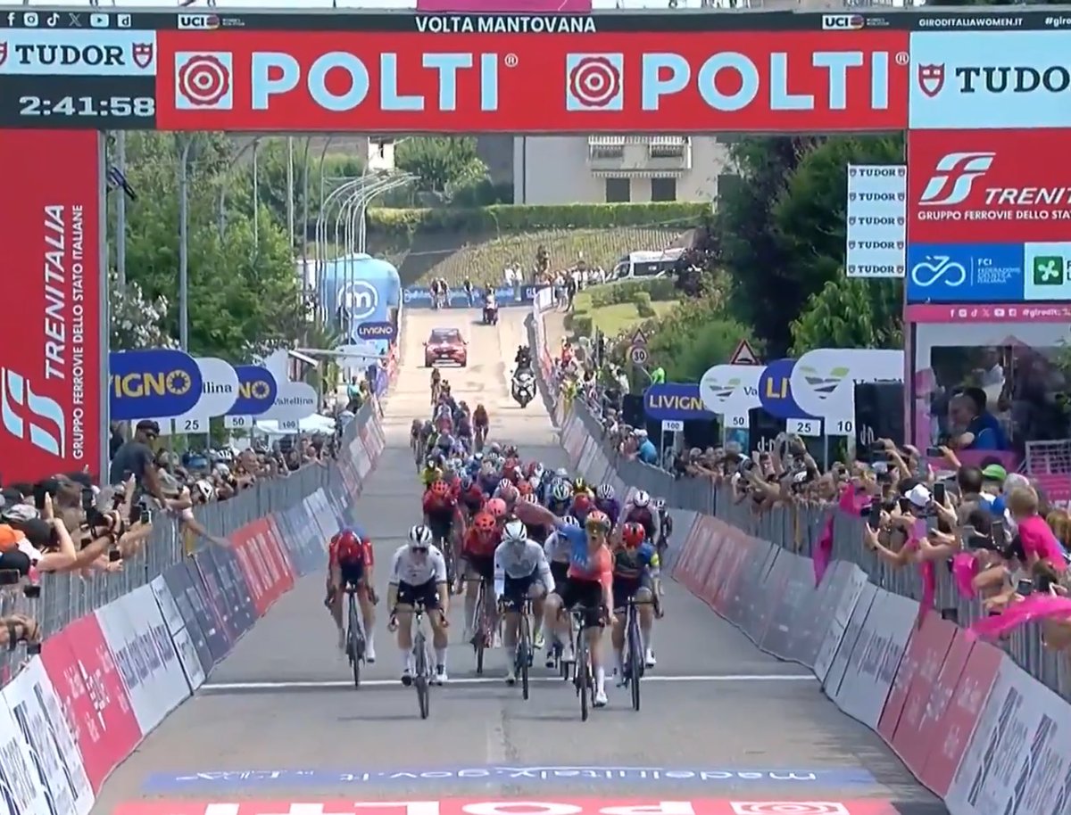 Katherine L Bates OLY (@katherinelbates) on Twitter photo Nice ride by Consonni to edge out Kopecky.
Fairly sketchy final km but pleased to see the riders stay safe.
Love having live pics to watch. <a href="/girowomen/">Giro d'Italia Women</a> Nice ride by Consonni to edge out Kopecky.
Fairly sketchy final km but pleased to see the riders stay safe.
Love having live pics to watch. <a href="/girowomen/">Giro d'Italia Women</a>