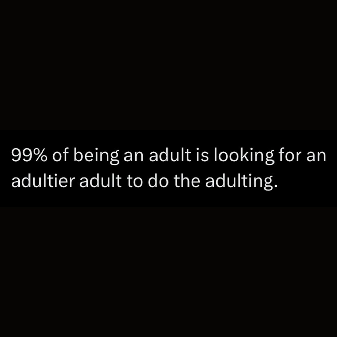Always looking for the REAL adult 😂