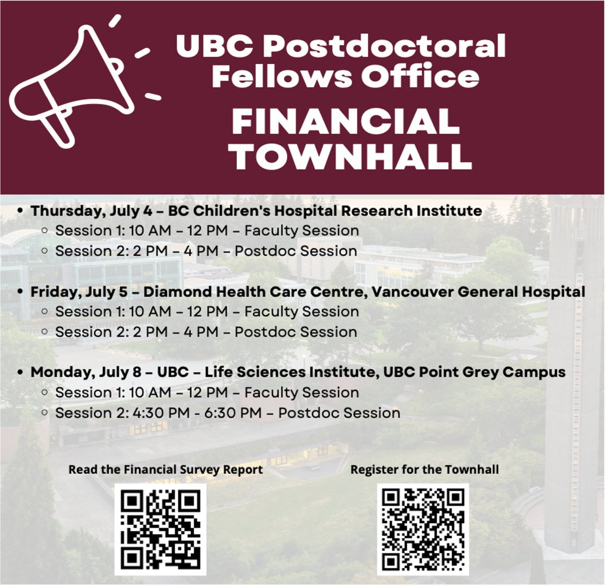 Dr Mary Abigail De Vera π¨π¦π΅π (@maryadevera) on Twitter photo Please help!
Spread the word on upcoming townhalls for #Postdocs and #Faculty <a href="/UBC/">University of British Columbia</a> to discuss postdoc stipends.
To register: tinyurl.com/UBCpostd
To read the UBC Postdoc Finance Survey Report: postdocs.ubc.ca/article/postdo⦠Please help!
Spread the word on upcoming townhalls for #Postdocs and #Faculty <a href="/UBC/">University of British Columbia</a> to discuss postdoc stipends.
To register: tinyurl.com/UBCpostd
To read the UBC Postdoc Finance Survey Report: postdocs.ubc.ca/article/postdoβ¦