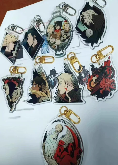 manufacterur sent me all the acrylic charm samples yay!!! will be adding these to my online shop/ conventions very soon :))) 