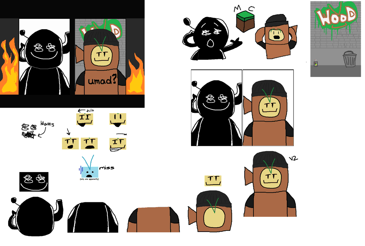 mann_gallery's tweet photo. Day 121: Epic Rap Battle
(original date drawn 07/16/2022)
he returns one more... the epic battle between EEKFC and Woodminem. If it wasn't obvious already, I heavily based this off the Epic Rap Battle FNF song! I was gonna make a reskin of this, but I have like zero exp with mods https://t.co/u9sQPCesCL