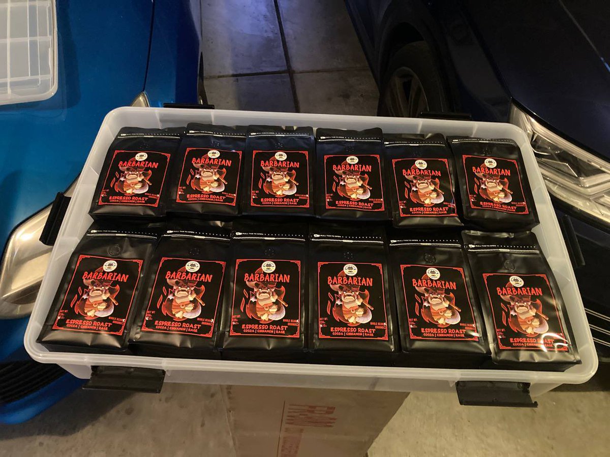 DragonRoast's tweet photo. Packing up coffee and heading out to @planetfunkcon ! See you all in Iowa this weekend! #planetfunkcon #dragonroast #coffee https://t.co/RxQNQ9HGqP