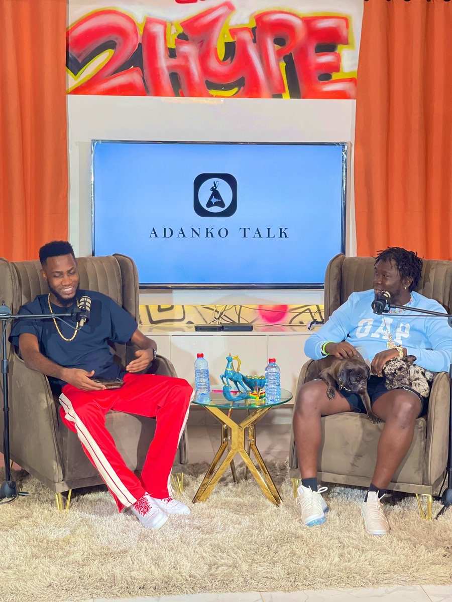 2hypeshowboy's tweet photo. Up next on Adanko talk Podcast !!! 

Drops this Friday with @ypeegh  

#ADANKOMEDIA #ADANKOSTUDIO #PEENATION #2HYPERECORDZ https://t.co/kL4f046SBX