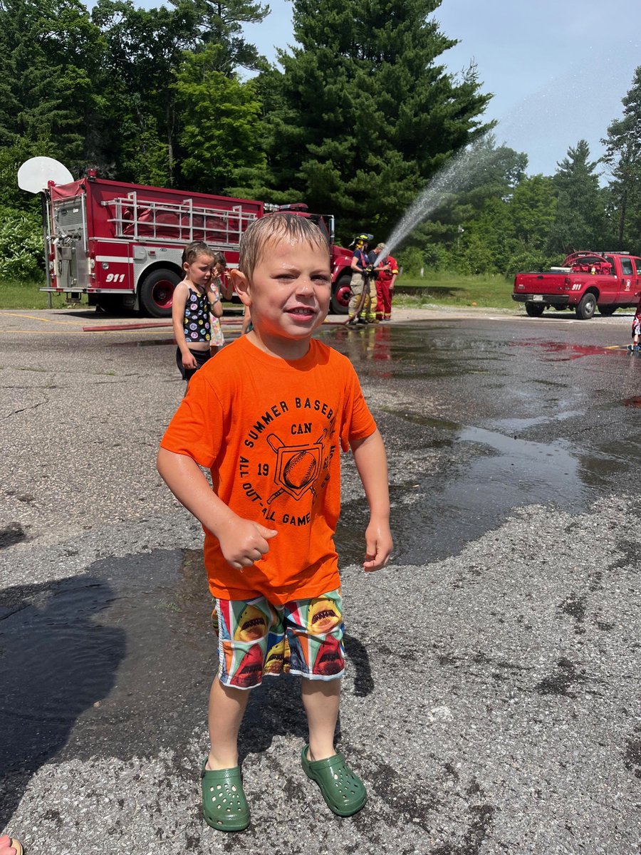 Thank you to Teri Woods for the freezies and a BIG shout out to the fire department for the hose and game.