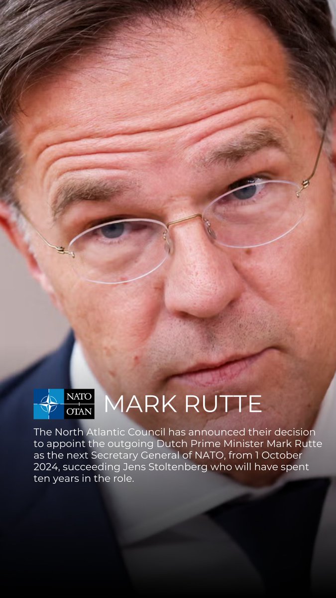 Cen4infoRes's tweet photo. Mark Rutte has been appointed as Secretary General of NATO from 1 October 2024.
What has he said about Ukraine? ⬇️ https://t.co/jXy9RUdXeo