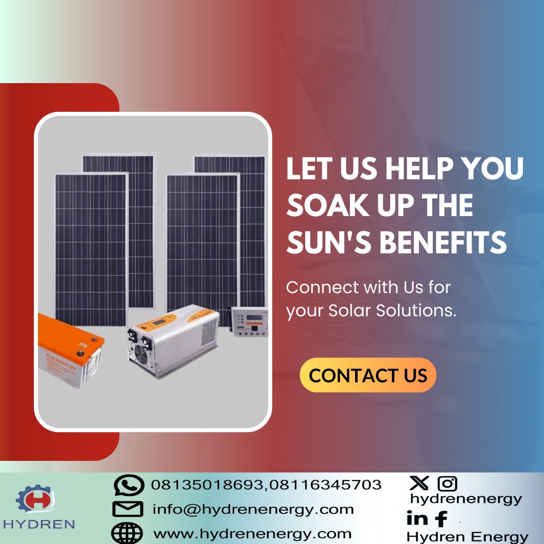 hydrenenergy's tweet photo. Ready to harness the power of the sun? Let us guide you through the process!
 
Take the first step towards renewable energy and savings - contact us today!

#solarpower #solarenergy #solarlove #solarbenefits #renewableenergy https://t.co/EWiBYanqwR