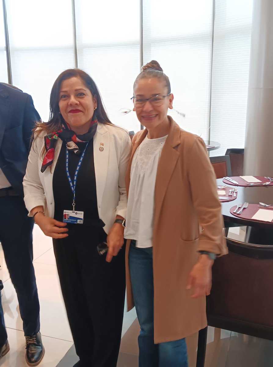 Tamara Dávila de la @CDNicaraguense y Alejandra Solano, embajadora de Costa  Rica ante la @OEA_oficial conversan sobre refugio, migración e importancia  de homologar la resolución de la 54 #AsambleaOEA sobre Nicaragua, con