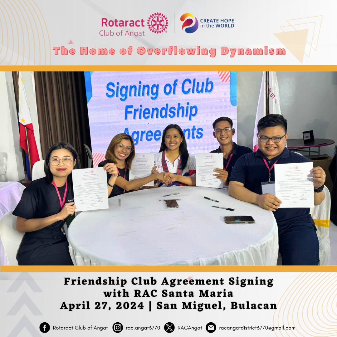 RACAngat's tweet photo. 𝐑𝐀𝐂 𝐀𝐧𝐠𝐚𝐭 𝐬𝐢𝐠𝐧𝐬 𝐚 𝐅𝐫𝐢𝐞𝐧𝐝𝐬𝐡𝐢𝐩 𝐀𝐠𝐫𝐞𝐞𝐦𝐞𝐧𝐭 𝐰𝐢𝐭𝐡 𝐑𝐀𝐂 𝐒𝐚𝐧𝐭𝐚 𝐌𝐚𝐫𝐢𝐚 - 𝟐𝟕 𝐀𝐩𝐫𝐢𝐥 𝟐𝟎𝟐𝟒

#RACAngat
#HomeofOverflowingDynamism
#FriendshipClubAgreementSigning
#RDLT2024
#CreateHopeInTheWorld
#District3770 https://t.co/len1tFNI4T