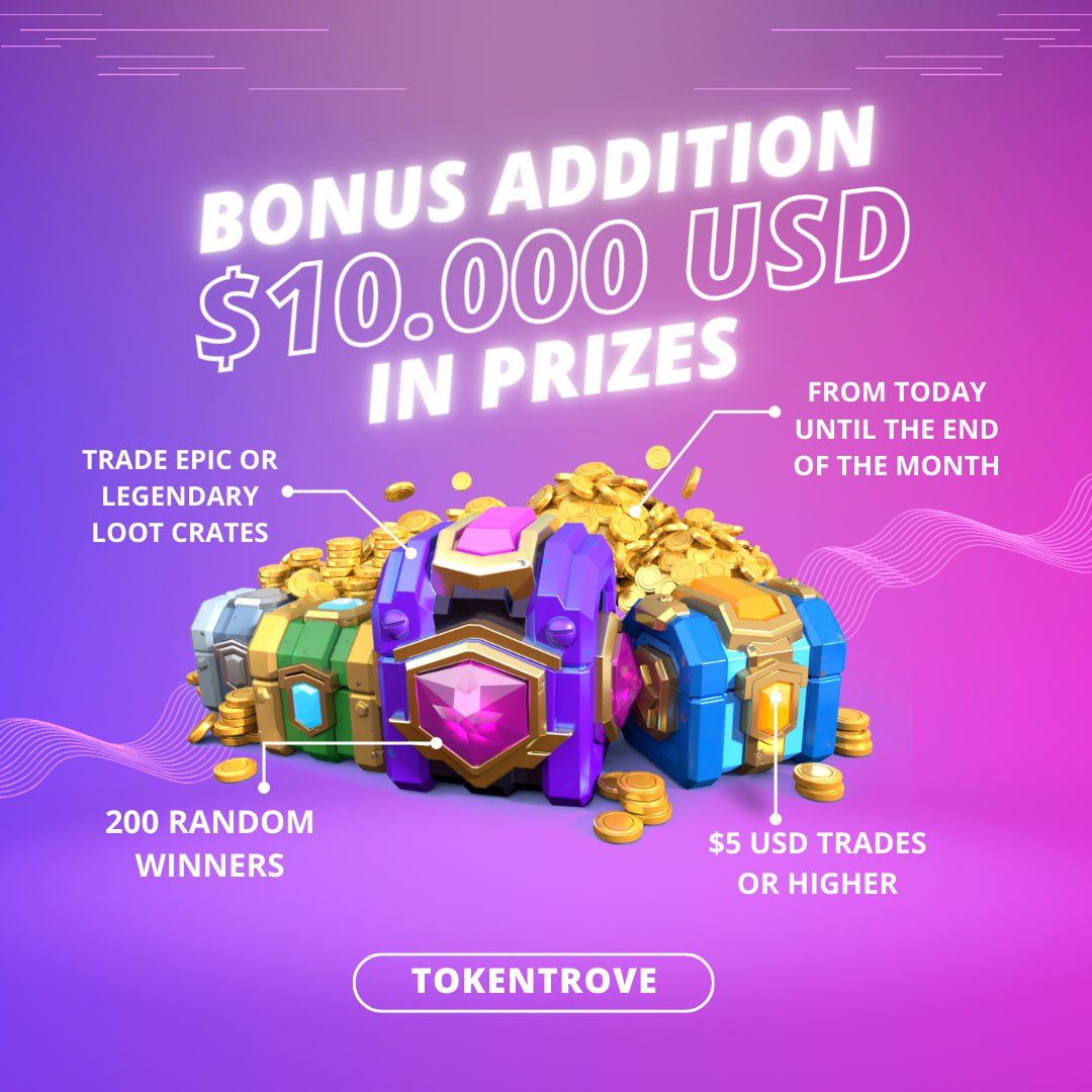 Gaming_Pulse_'s tweet photo. Hey Rebels!

@REBEL_BOTS has some exciting news for you:

1. New Bonus: An extra prize of 5,000 $IMX (approximately $10,000 USD as of June 5th, 2024) is now available in our monthly volume trading reward.
2. 200 Lucky Winners: This prize will be shared among 200 traders who’ve made epic or legendary loot crate trades. Each winner will receive 25 $IMX (about $50 USD).

3. Eligibility: To qualify, your trades need to be $5 USD or more. 

4. How to Participate:
    - Go to the @TokenTrove website.
    - Find the RebelBots Epic War Loot Crates collection.
    - Start trading! Every trade counts towards your total volume.

5. Event Duration: This event runs monthly, starting today and ending on the last day of the month at 23:59 UTC.

6. More Than Just a Game: This trading bonus is a test of your strategy, market savvy, and quick decision-making skills.

Gear up for a month of intense trading and may the best trader win! @Immutable

Join now: 
App Store: https://t.co/aQ3Tgd36pO
Google Play: https://t.co/OQkXArr8QM