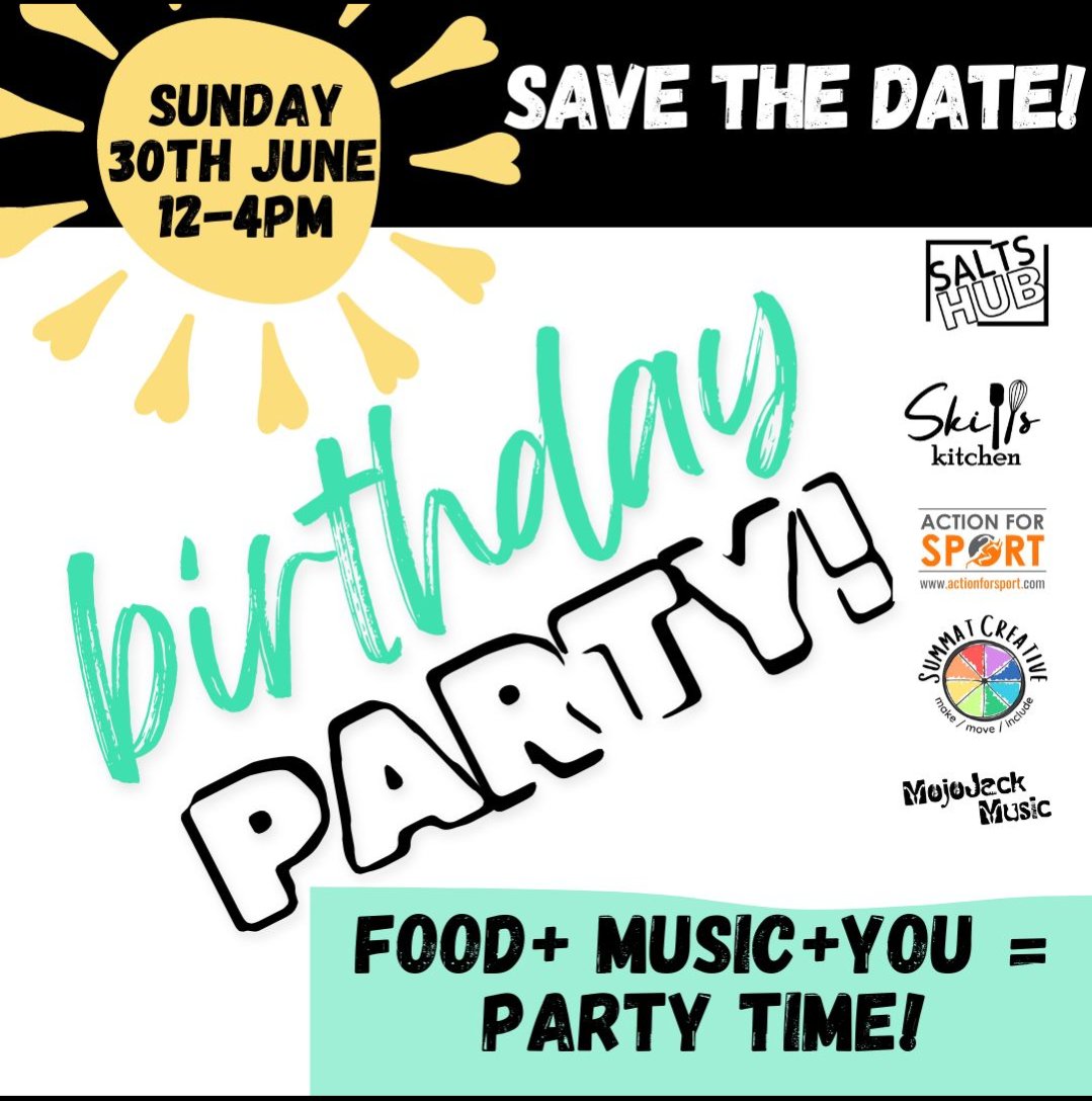 SkillsKitchen22's tweet photo. Don't forget we are having our 2nd birthday party on Sunday 🥳 🥳🥳
Join us as we celebrate our joint birthday with @summatcreative, Mojojack Music &amp; @ActionForSport 

📆 30th June, 12-4pm
📍Salts Hub, Saltaire
🎉🎂🎉🎂🎉🎂

#skillskitchensaltaire #adultdaycarecenter  #birthday https://t.co/y9CO42XyBI