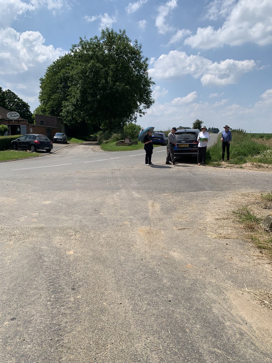 WFStands's tweet photo. Day 3 #MichaelMooch : late pm regroup with 47 Div at Hot Cross Roads &amp; Bazentin Wood, before final fierce fighting at Contalmaison &amp; crossing the Ancre to relative safety at Aveluy/ Bouzincourt. The Germans came no farther. End of an epic 25+ mile journey! #FWW #OperationMichael https://t.co/D8sjPUVe7i