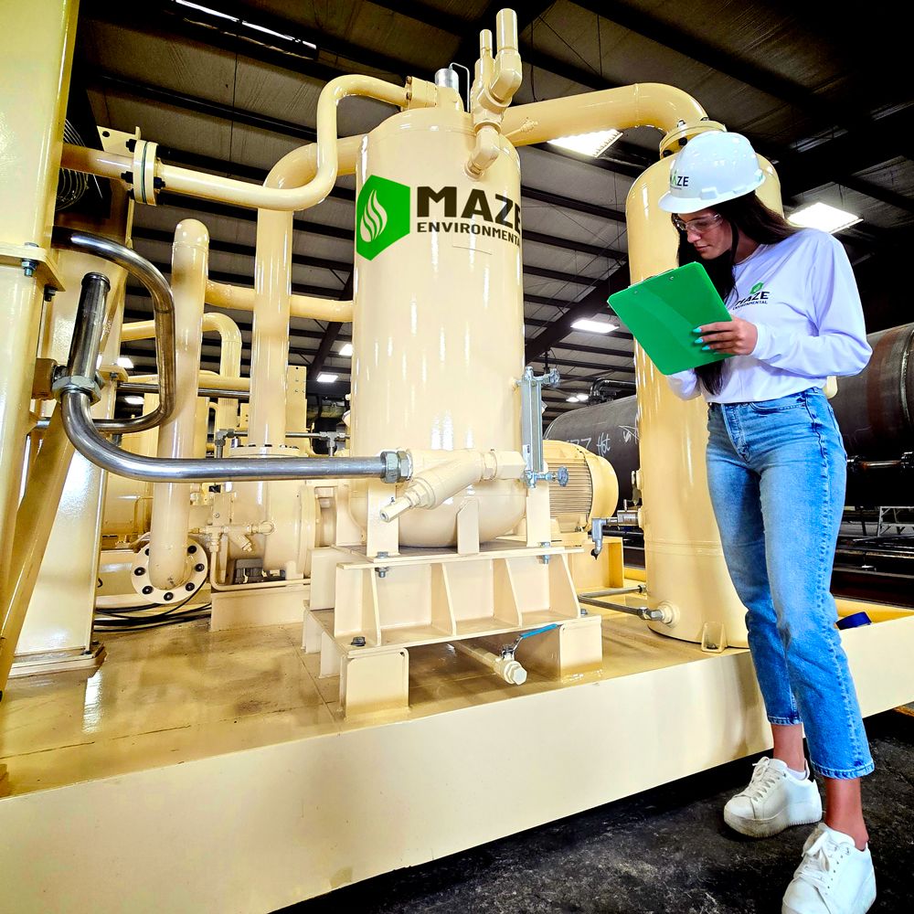 Maze Environmental (@mazeenviro) on Twitter photo Our new batch of next gen #skid #mounted systems are getting ready to deploy! The best way to end the release of #methane and #ghg #emissions from #oil production is through our solution that can reduce your #tank emissions 100%, ending #flaring needs, and #demethanizing #crude. Our new batch of next gen #skid #mounted systems are getting ready to deploy! The best way to end the release of #methane and #ghg #emissions from #oil production is through our solution that can reduce your #tank emissions 100%, ending #flaring needs, and #demethanizing #crude.