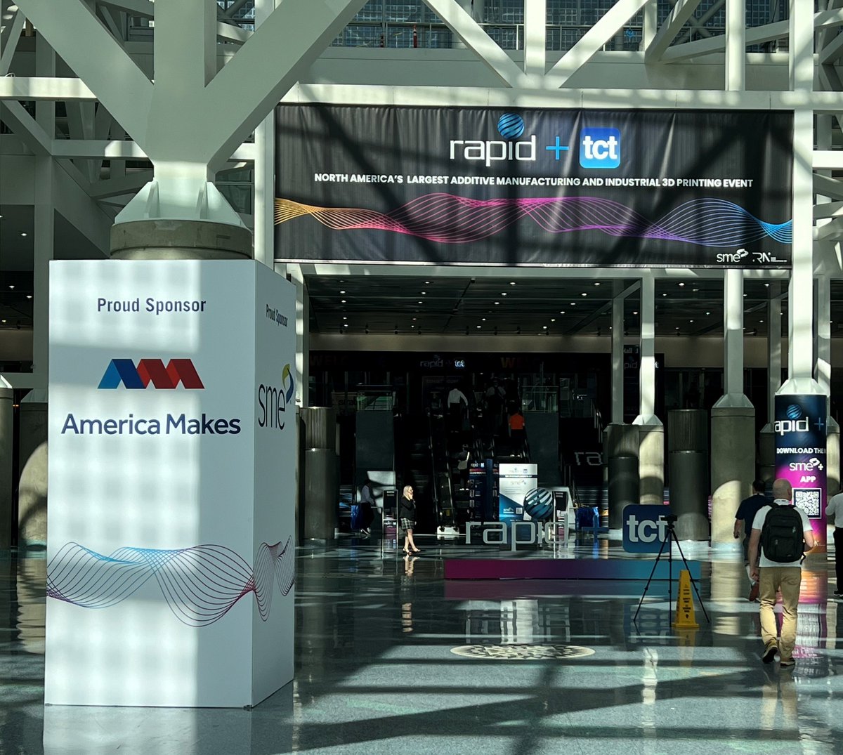 AmericaMakes's tweet photo. @AmericaMakes is a proud @RAPID_Event 2024 sponsor! The Institute will host our first #TRX there - watch for updates! Be sure to stop in and see us at Booth #2939 and join us at the AM Industry Celebration tonight. We look forward to seeing our #AMmembers and project partners. https://t.co/xScwgHrJfT