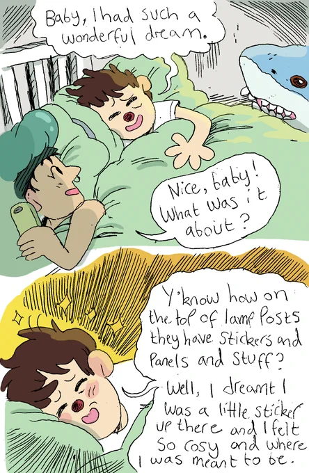 Freehand sketchbook comic from a while ago about a wonderful dream ✨ 