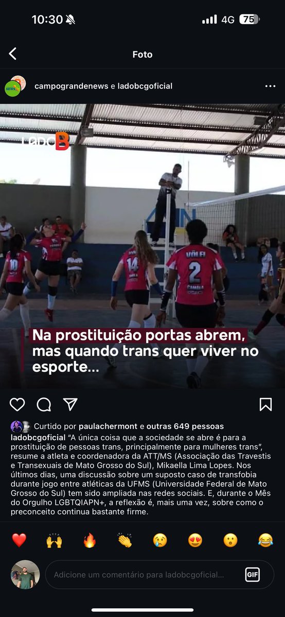 diegoareco_dg's tweet photo. O @cgrnews precisou bloquear os comentários dessa postagem de tanto comentário transfóbico que estavam fazendo lá. Não me surpreende vindo da galera daqui. https://t.co/B4WVn8WGrU