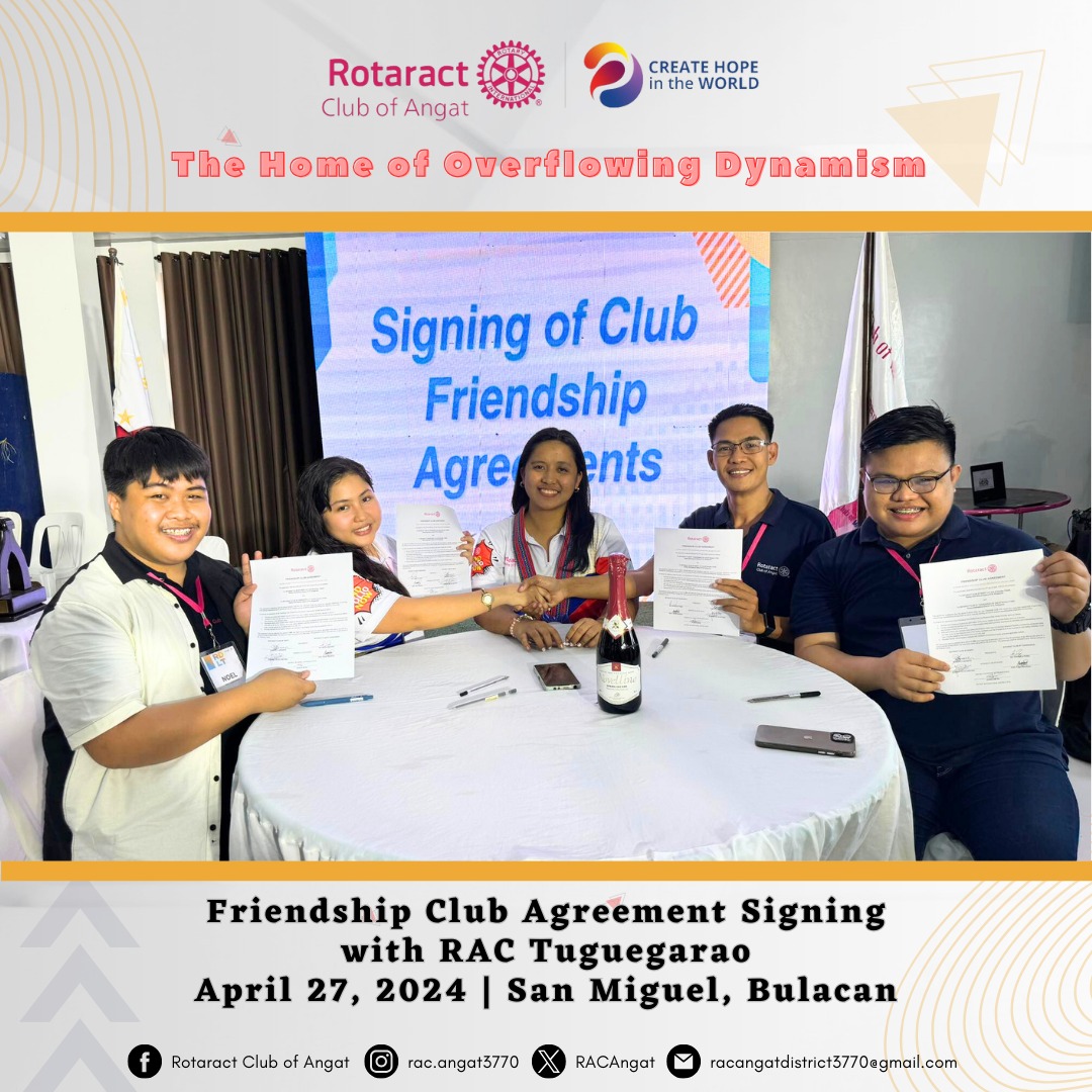 RACAngat's tweet photo. 𝐑𝐀𝐂 𝐀𝐧𝐠𝐚𝐭 𝐬𝐢𝐠𝐧𝐬 𝐚 𝐅𝐫𝐢𝐞𝐧𝐝𝐬𝐡𝐢𝐩 𝐀𝐠𝐫𝐞𝐞𝐦𝐞𝐧𝐭 𝐰𝐢𝐭𝐡 𝐑𝐀𝐂 𝐓𝐮𝐠𝐮𝐞𝐠𝐚𝐫𝐚𝐨 - 𝟐𝟕 𝐀𝐩𝐫𝐢𝐥 𝟐𝟎𝟐𝟒

#RACAngat
#HomeofOverflowingDynamism
#FriendshipClubAgreementSigning
#RDLT2024
#CreateHopeInTheWorld
#District3770 https://t.co/ec6TYbI6Aq