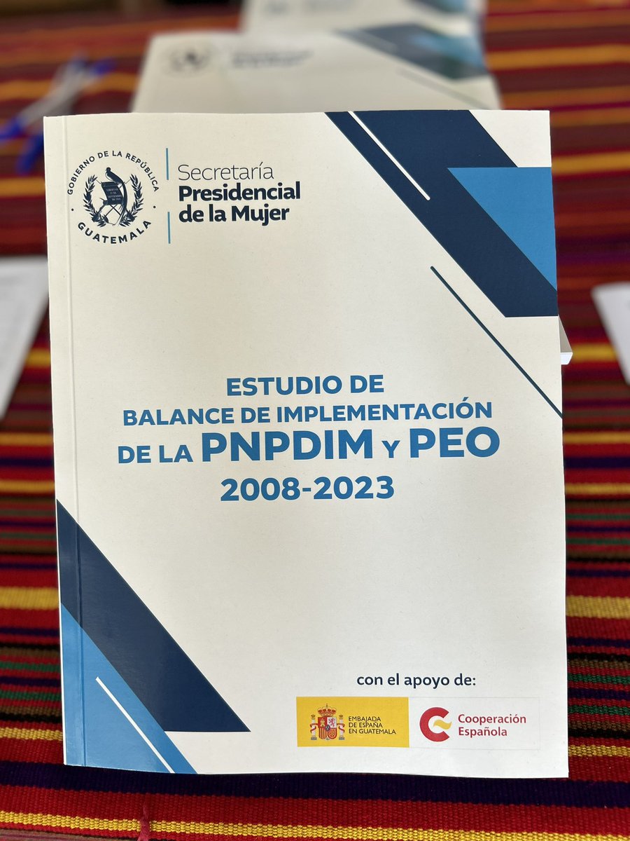 Aecid_Guatemala's tweet photo. 📓A través de un #EstudioBalance, la @SEPREMGUATEMALA con apoyo 🤝de @CooperacionESP presentó los avances alcanzados durante el período 2008-2023 en la implementación de la Política Nacional de Promoción y Desarrollo Integral de las Mujeres -PNPDIM- en Guatemala. 🇬🇹
#ODS5 https://t.co/zX5ZYiF9eq