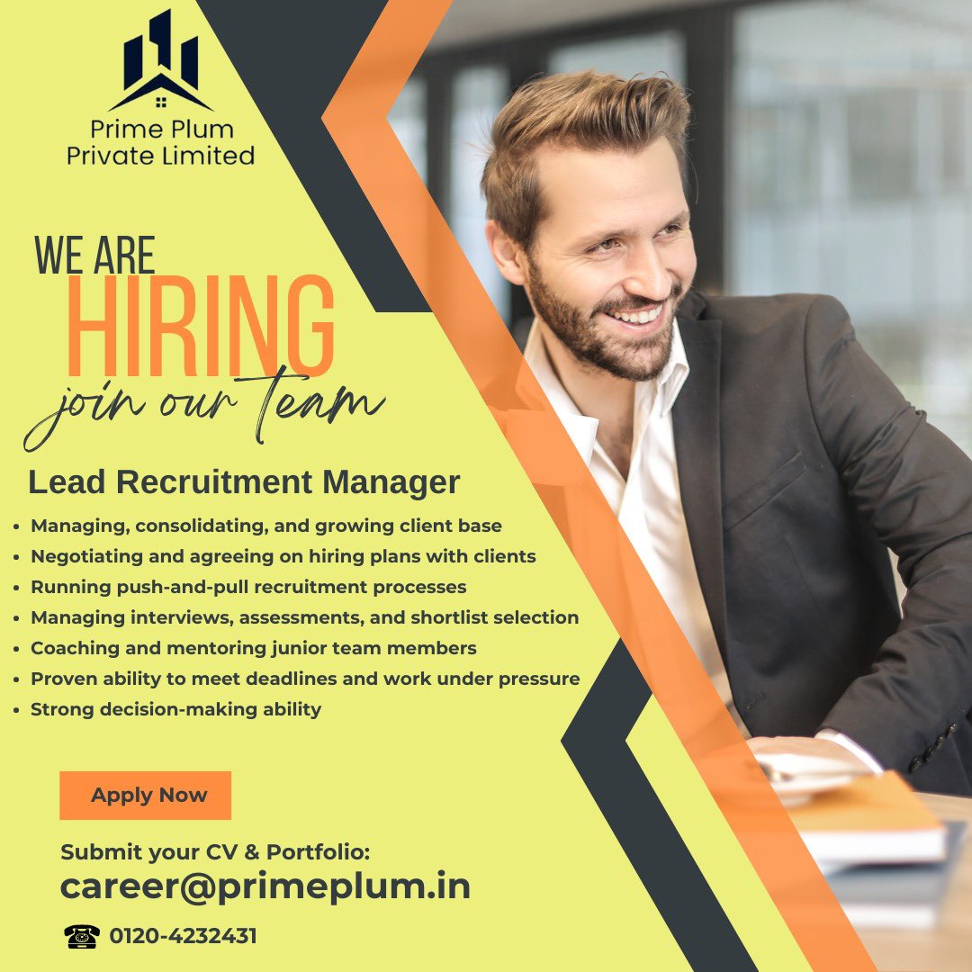 primeplumpvtltd's tweet photo. We have urgent requirements for various category positions in across India.
Kindly drop the latest resume on career@primeplum.in or connect with me.
#resume #recruitment #recentjobs #recruiting #jobalert #jobavailable #interviewing #cvsourcing #cvscreening #naukrijobsearchindia https://t.co/NoUSvDBksO
