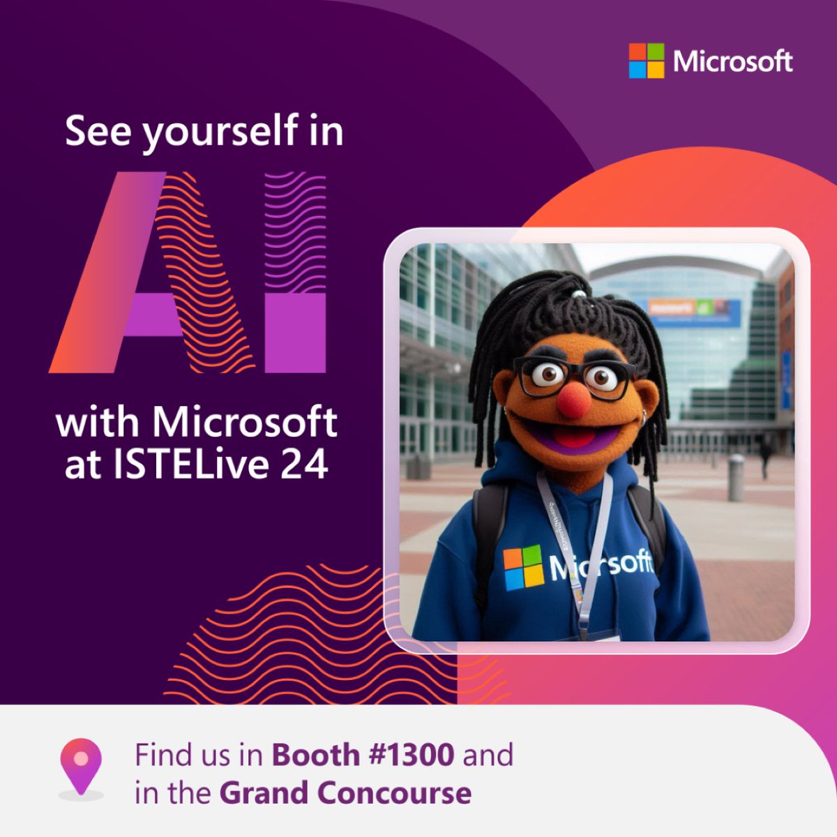 marshallbr2000's tweet photo. Come see me from 11am- 2pm! #ISTELive ⁦@MicrosoftEDU⁩  #MIEExpert https://t.co/JBZlsIbsB6