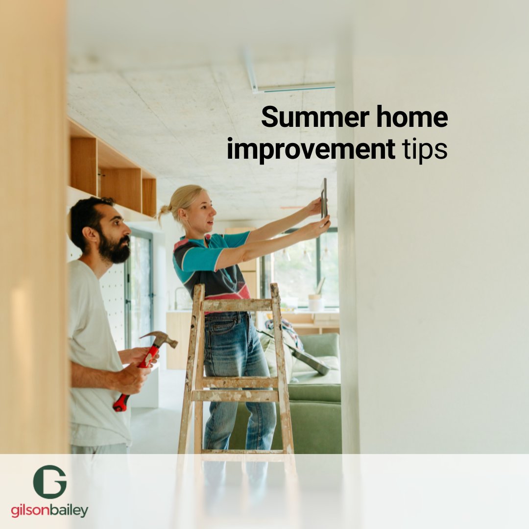 Ready to give your home a summer glow up?

Install outdoor lighting, maintain your garden, and create an inviting outdoor entertainment area with comfortable seating, dining, and a fire pit or outdoor kitchen. 

For more advice, get in touch with our team: gilsonbailey.co.uk/contact/