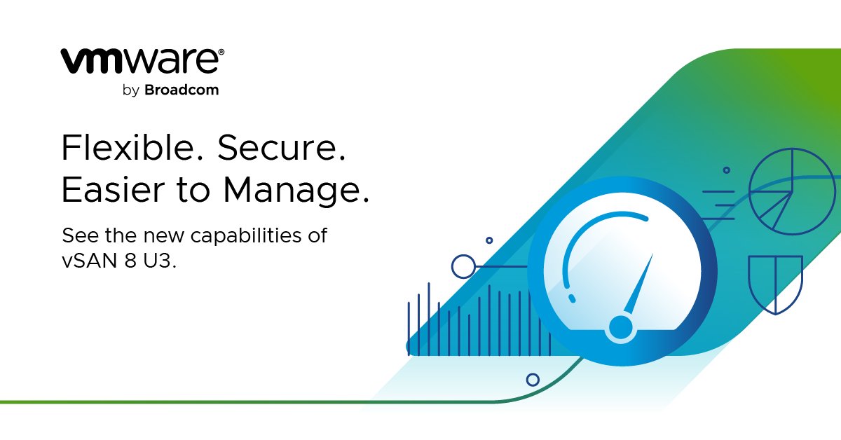 The new VMware vSAN 8 Update 3 delivers:
✔️ Disaggregated storage for VCF 5.2
✔️ vSAN Data Protection for greater protection and VM recovery
✔️ Greater management functionality

...and so much more. See it all in the blog: blogs.vmware.com/cloud-foundati…