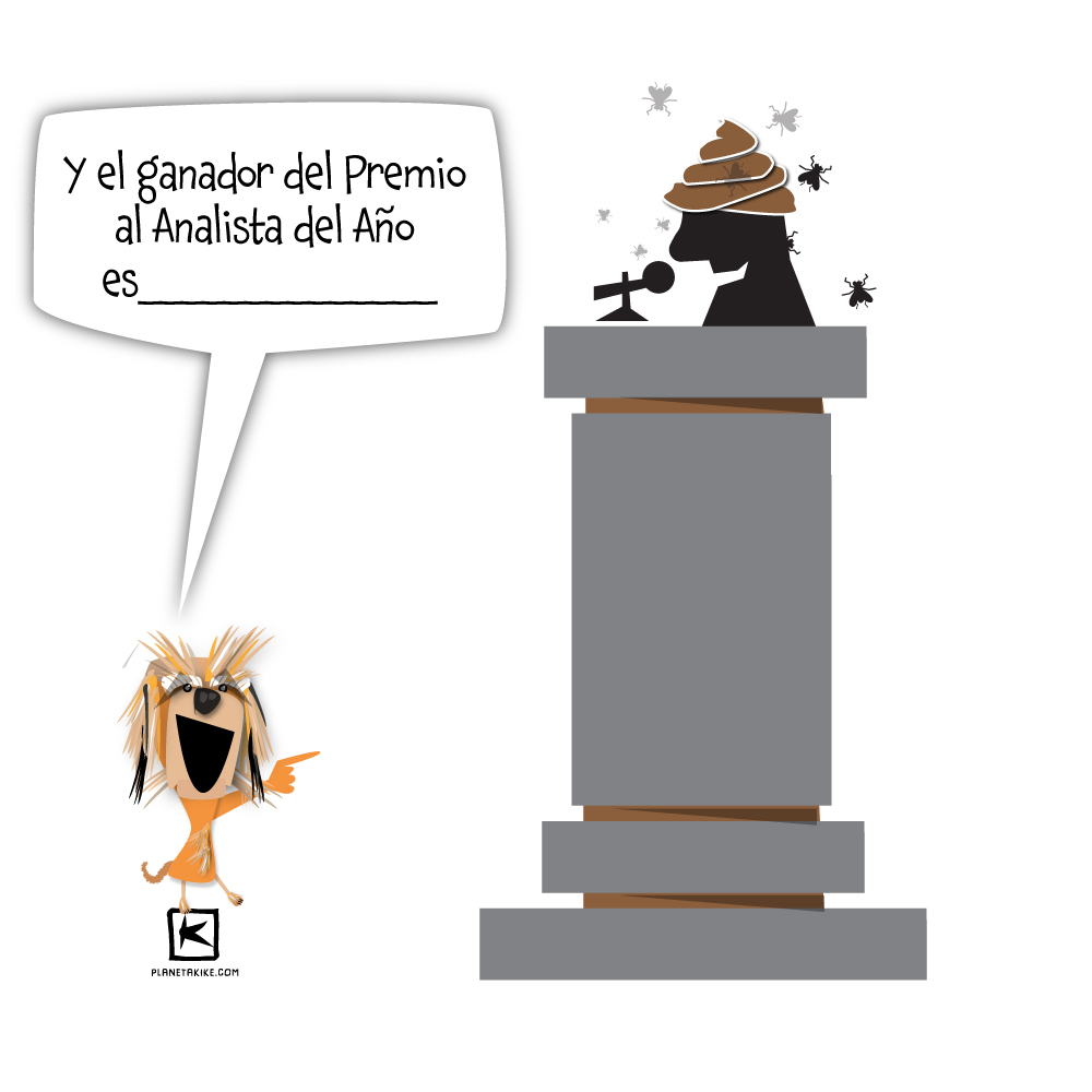 Y el ganador del Premio al analista del año es ___________ , dibujo de Kike Estrada 