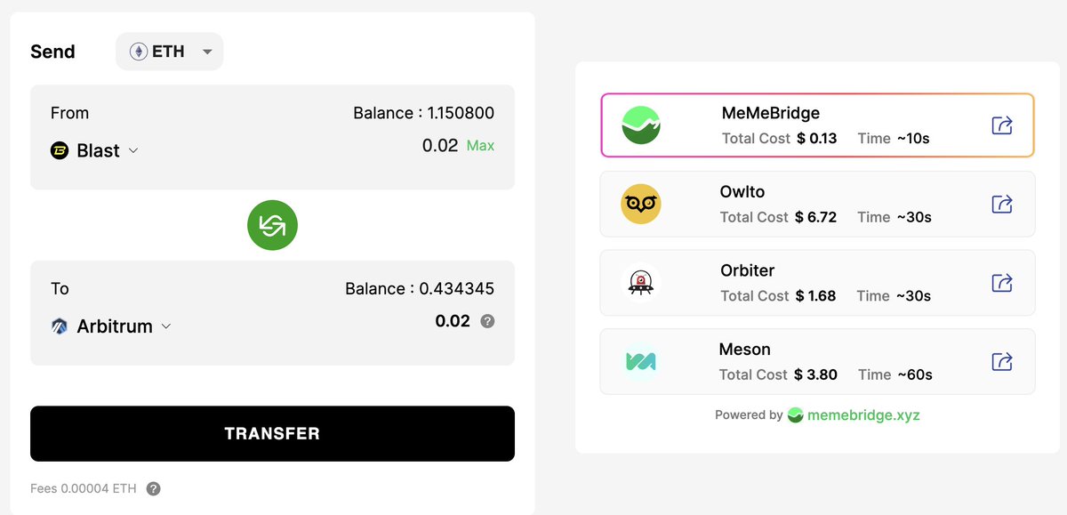 memebridger's tweet photo. #airdrop 
$BLAST is coming 👀
#BLAST #BlastAirdrop 
How many $BLAST tokens can you receive?
Bridge ETH on BLAST just use $ 0.13.
👉: https://t.co/0MS78CA0vT https://t.co/DRLkLZOdS8