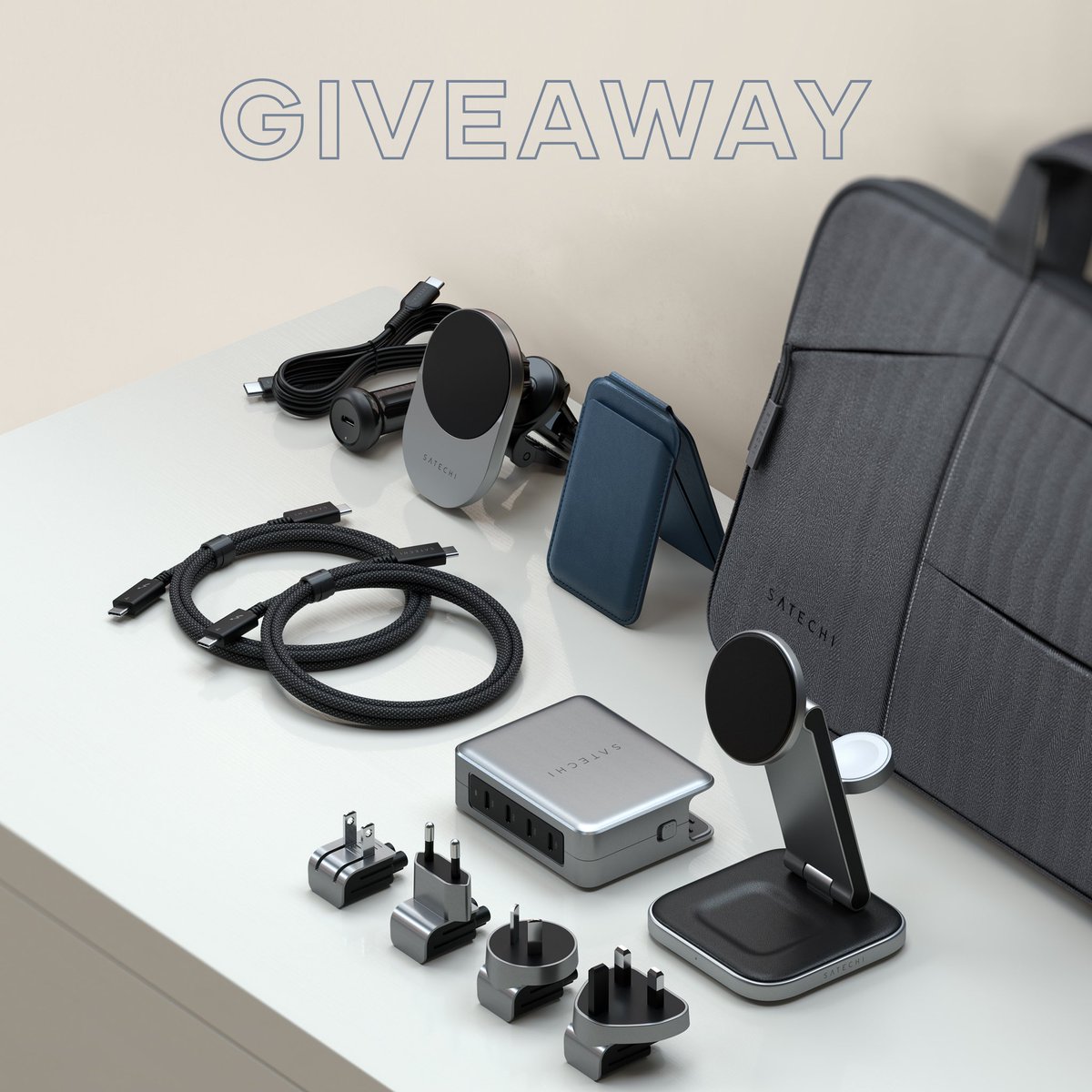 ✈️ GIVEAWAY ✈️ We're giving away a prize pack of Satechi travel essentials to help make summer travel a breeze. 

Here's how to enter:
1. Retweet this tweet
2. Follow <a href="/Satechi/">Satechi</a>
3. Tag your friends in the comments
4. Click the link in the comments below to complete your entry!