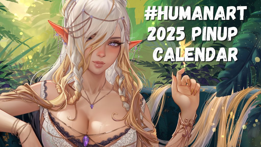 SkaavArt's tweet image. So... uh, we&apos;re cooking something spicy. 👀

#humanart will be back with a Pinup/NSFW calendar!

🔗⬇️