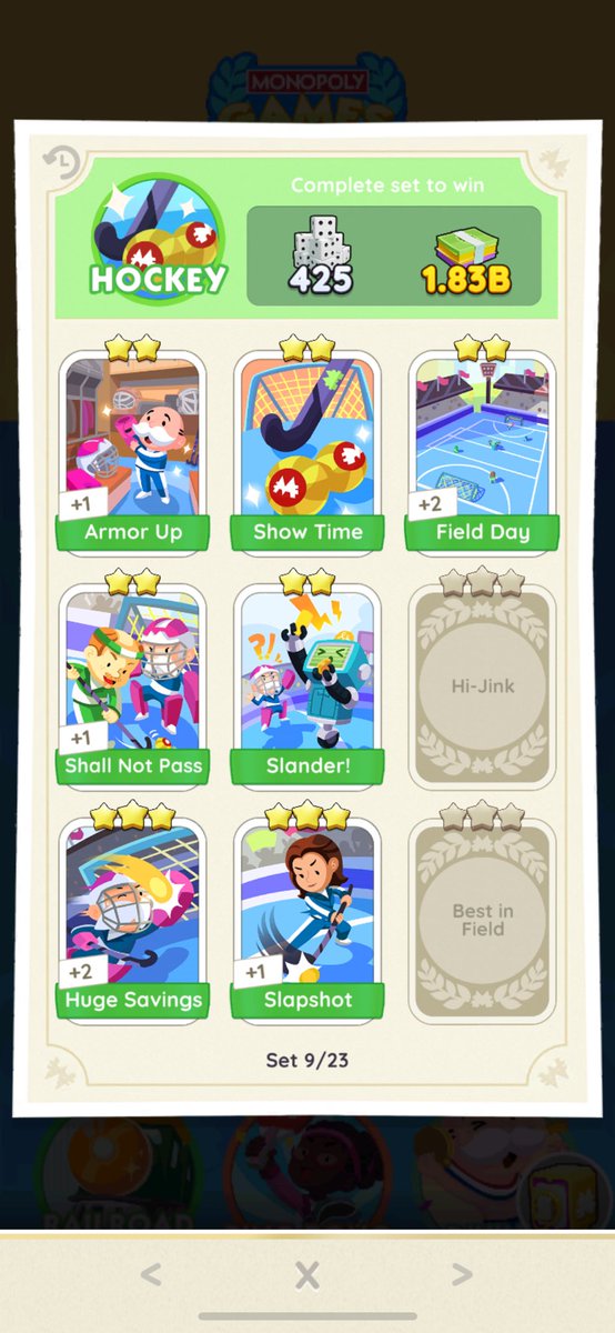 tarochanct's tweet photo. #MonopolyGoTrade
3 ⭐️
have: huge savings, slapshot
want: hi jink, best in field https://t.co/SOiYMdb3gA