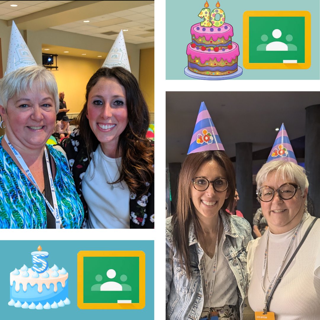 Everything gets better with age.  Happy 10th Birthday to Google Classroom so excited to watch you grow! So excited to celebrate with you again! #LearningNeverStops #GoogleClassroom #ISTELive24