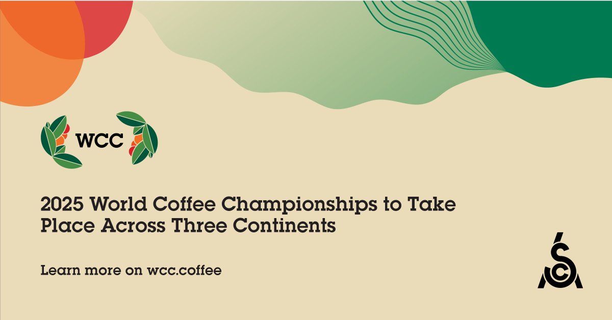 🚨 Announcing 2025 WCC Locations 🚨 

The World Coffee Championships are set to take place in no less than three continents and four cities in 2025 🌍☕️ Get ready to see the best in specialty coffee from around the globe 🌟 

Learn more: sca.coffee/sca-news/2025-…