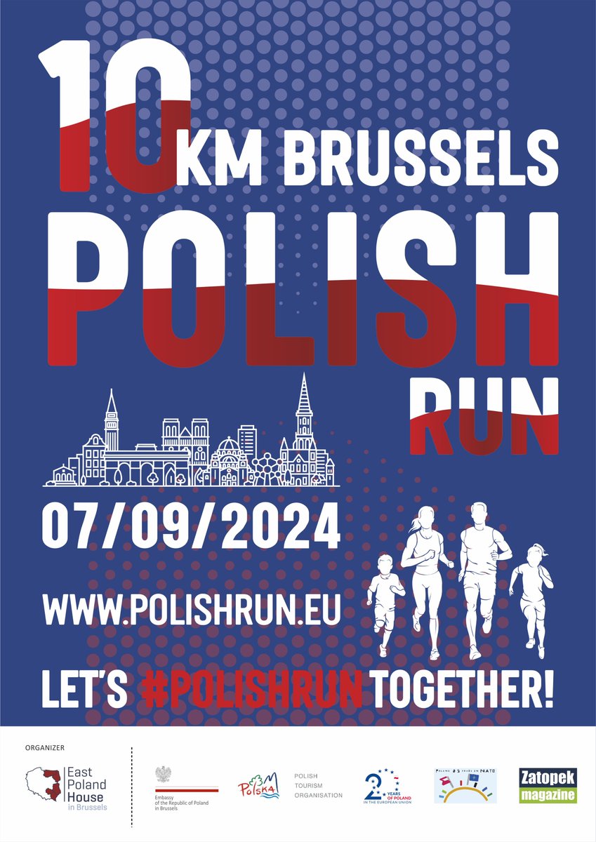 PLinNATO's tweet photo. The 2024 edition of #PolishRun in Brussels will start at Hippodrome de Boitsfort. The 10 K run begins at 10:00. The kids and teens up to 16 years old are invited to join 1300 m run at 9:05 🏃♀️🏃♂️ https://t.co/CqNNPNg8Nx