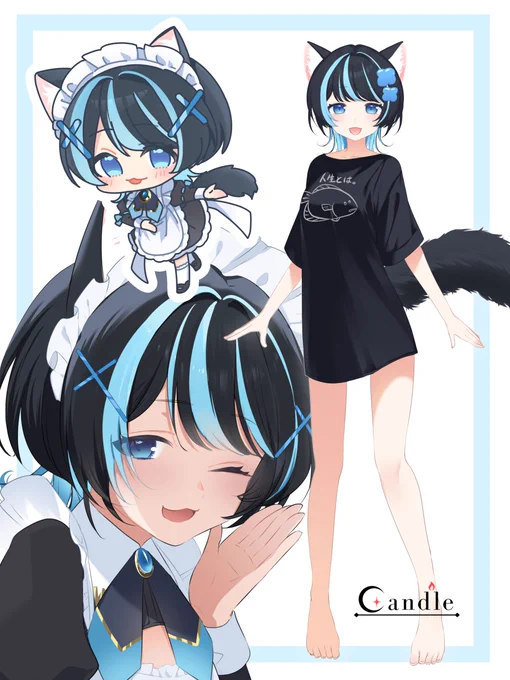 【お仕事】 Candle 0期生 愛ノメメさんのSD、サムネイル用お写真、新衣装をお仕立てしました! 先日のイベントでこの再現Tシャツ(の白ver)が返礼品で用意されてました