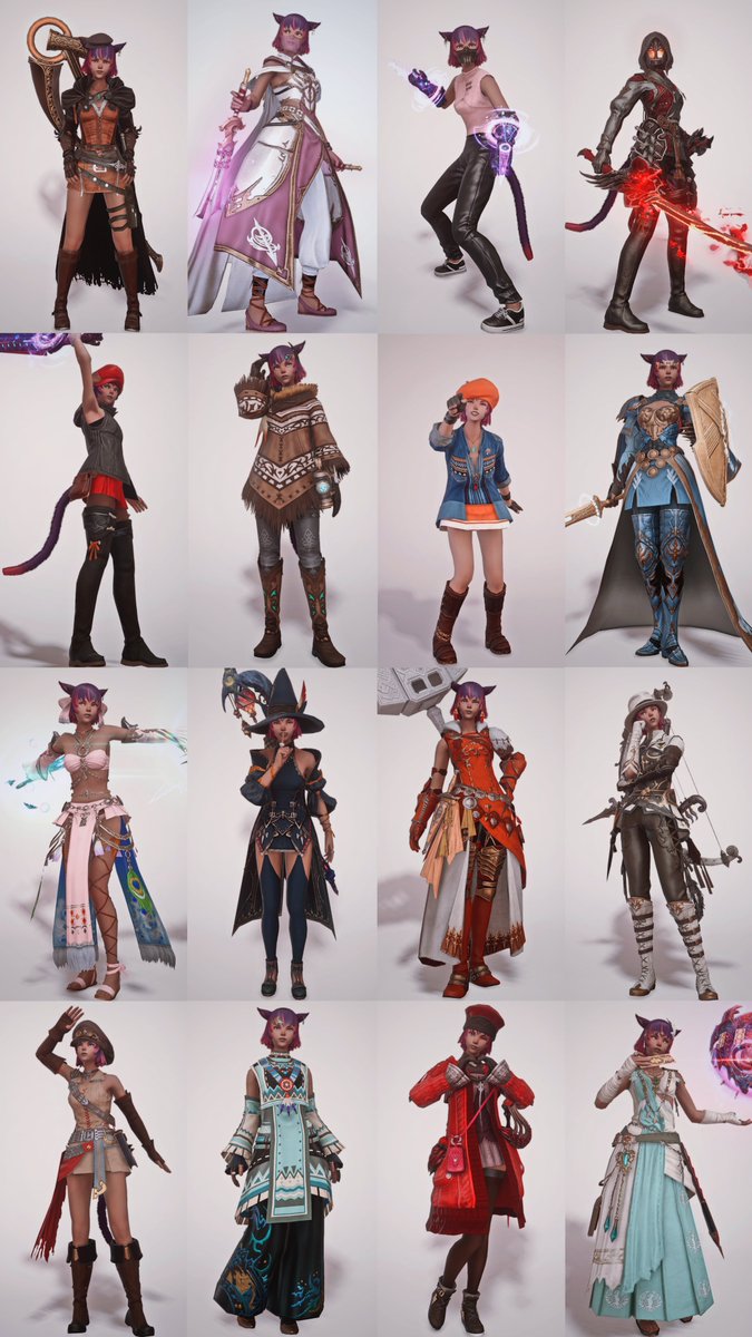Pedurre's tweet photo. Brand new set of glams to celebrate Dawntrail! Hope everyone is looking forward to it <3

#ffxiv #gposers https://t.co/EfZ8w3akC5